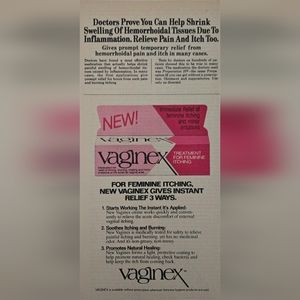 1980 VAGINEX Print Ad Feminine Itching Relief Hemorrhoid Relief PREPARATION H